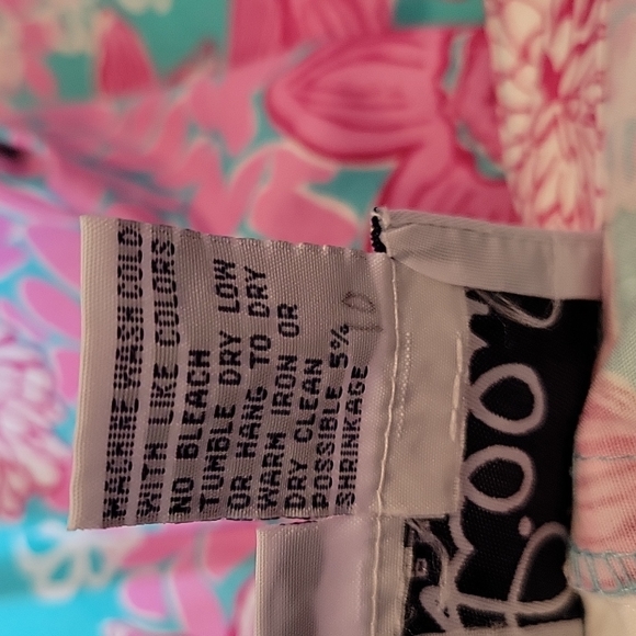 LILLY PULITZER Cropped Blue Pink White Flowe Print Pants Size 2 - Picture 11 of 14
